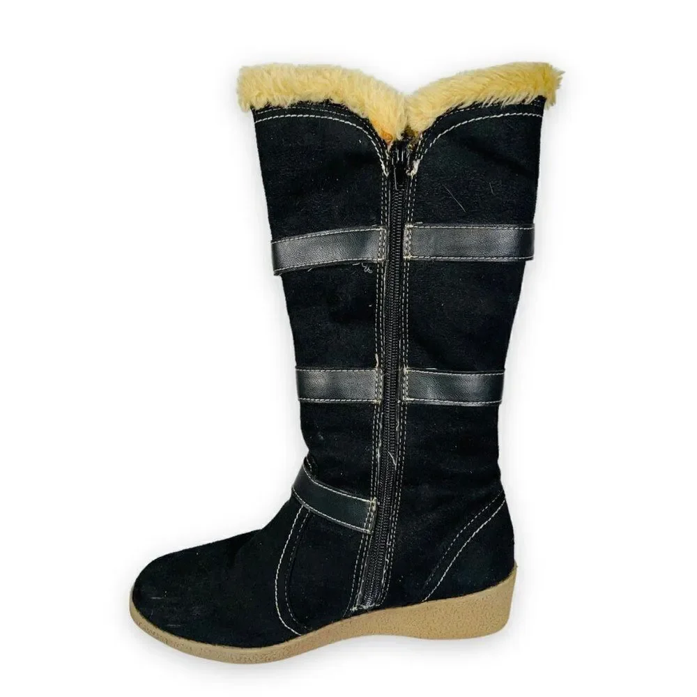 Nine‎ West Darrion Winter Casual Boots Black Youth 4M