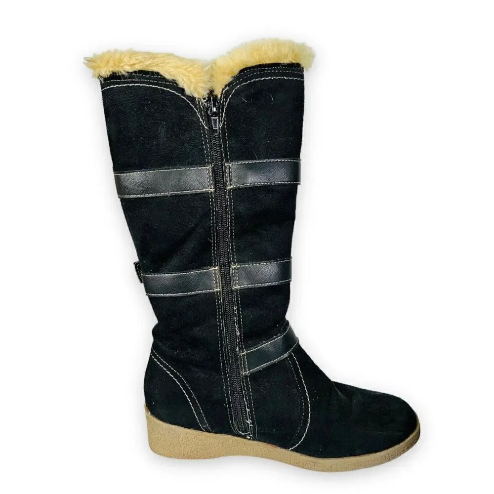 Nine‎ West Darrion Winter Casual Boots Black Youth 4M