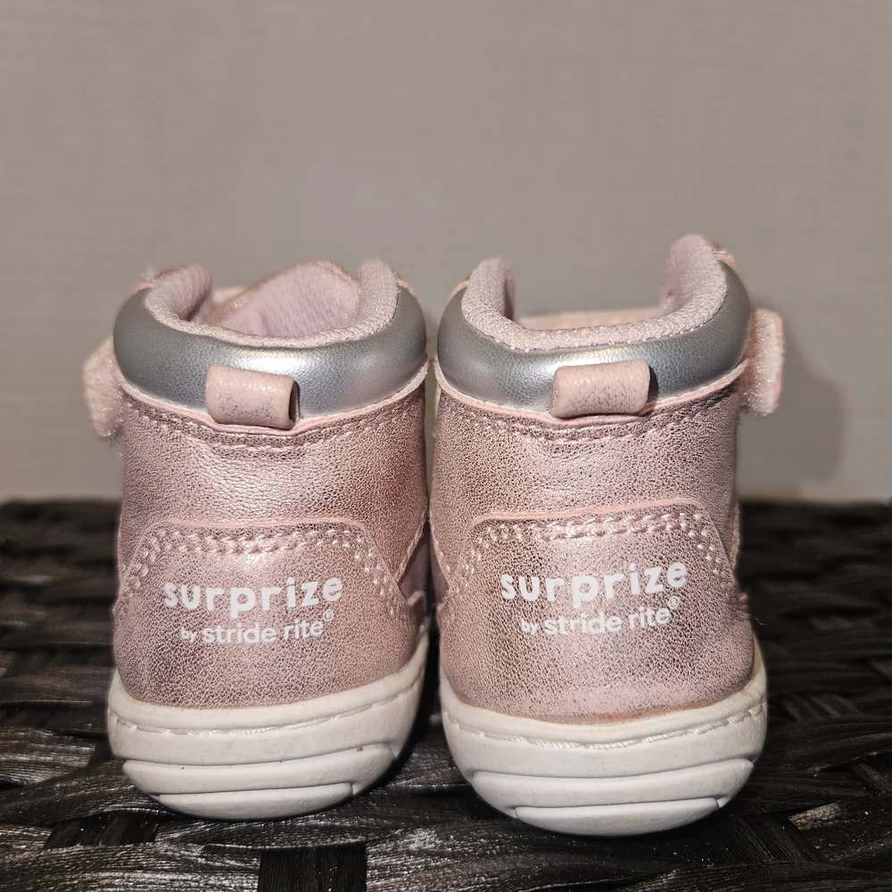 Suprize by Stride Rite Archer Metallic Pink Kids Shoes Size 3M