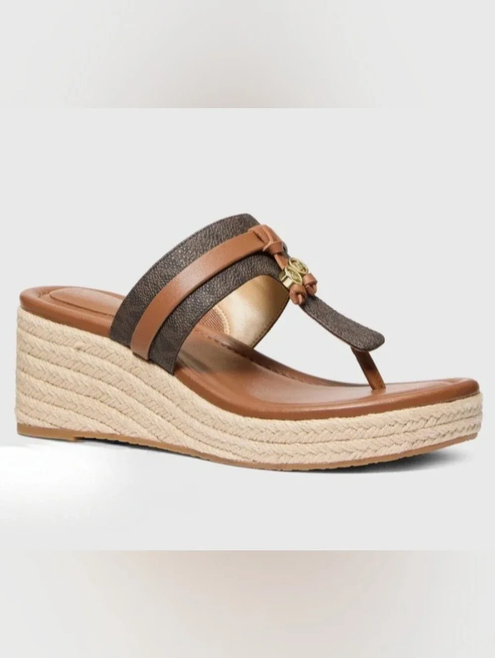 Michael Kors Zoe Signature Logo Wedge Sandal