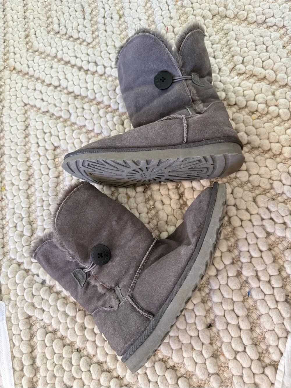 UGG suede  Faux Fur Lined Women's boots size 9