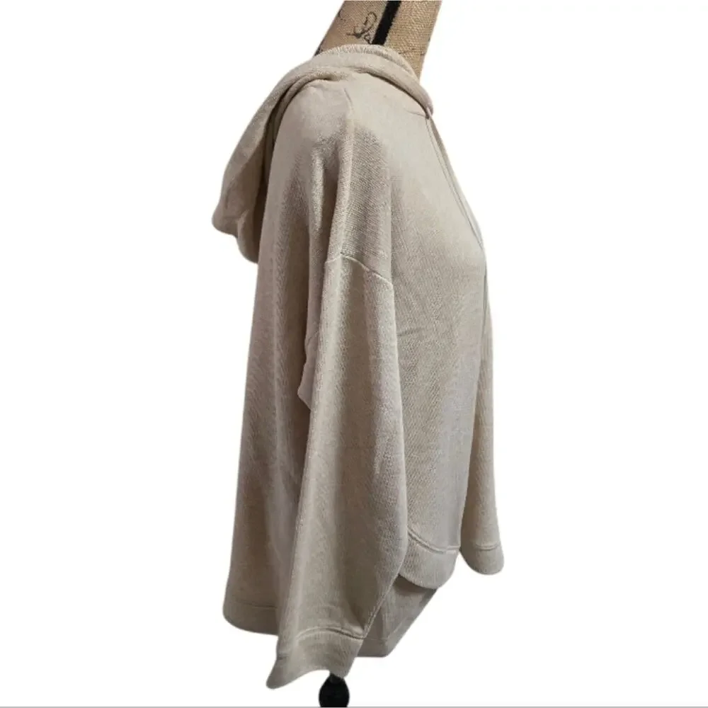Michael Kors Cozy Wheat Relaxed‎ Hooded Long Sleeve Sweater Plus Size 1X New