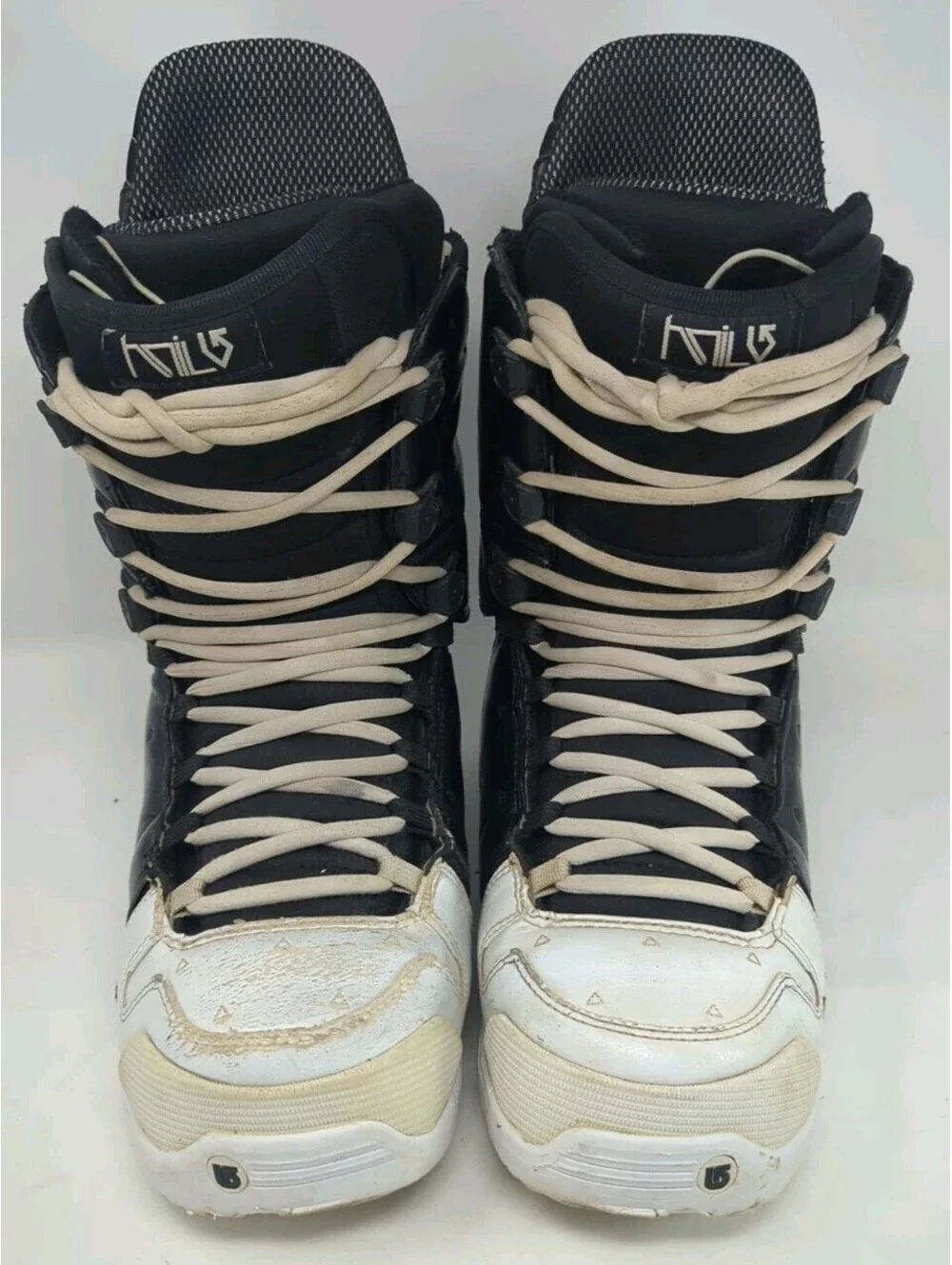 BURTON Hail Snowboard Boots Mens 11 44 Freestyle Park Pipe Air Cushion Sole Whit