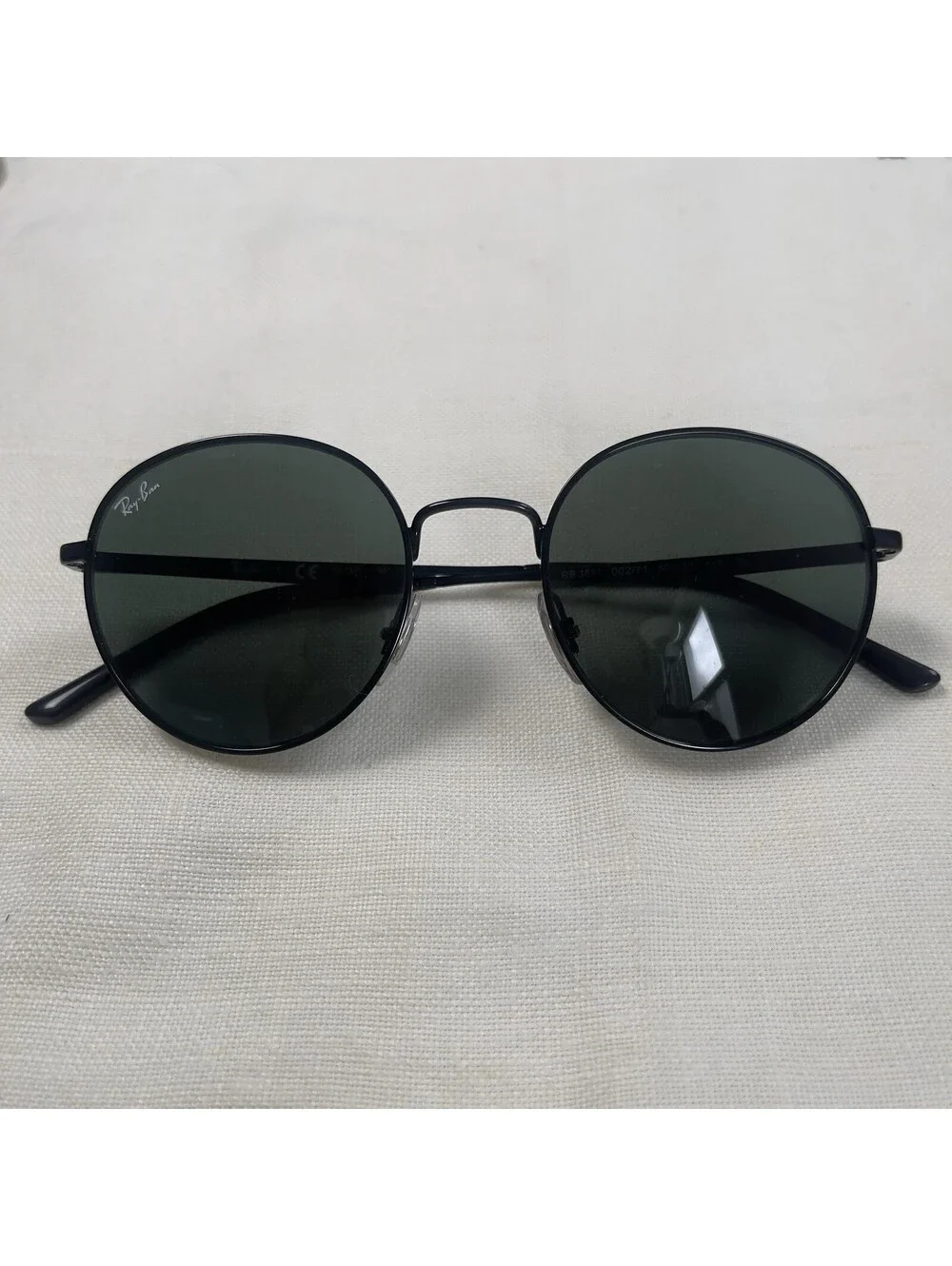 Ray-Ban Sunglasses Shiny Black Metal Tinted RB 3681 002/71