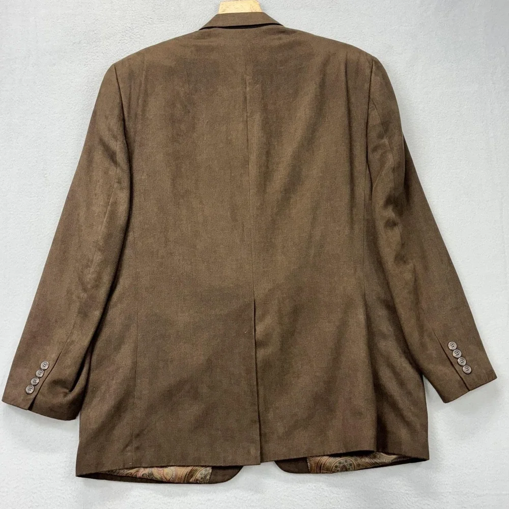 Ralph Lauren Blazer Mens 44L Two Button Sport Coat Paisley Lined‎ Jacket Office