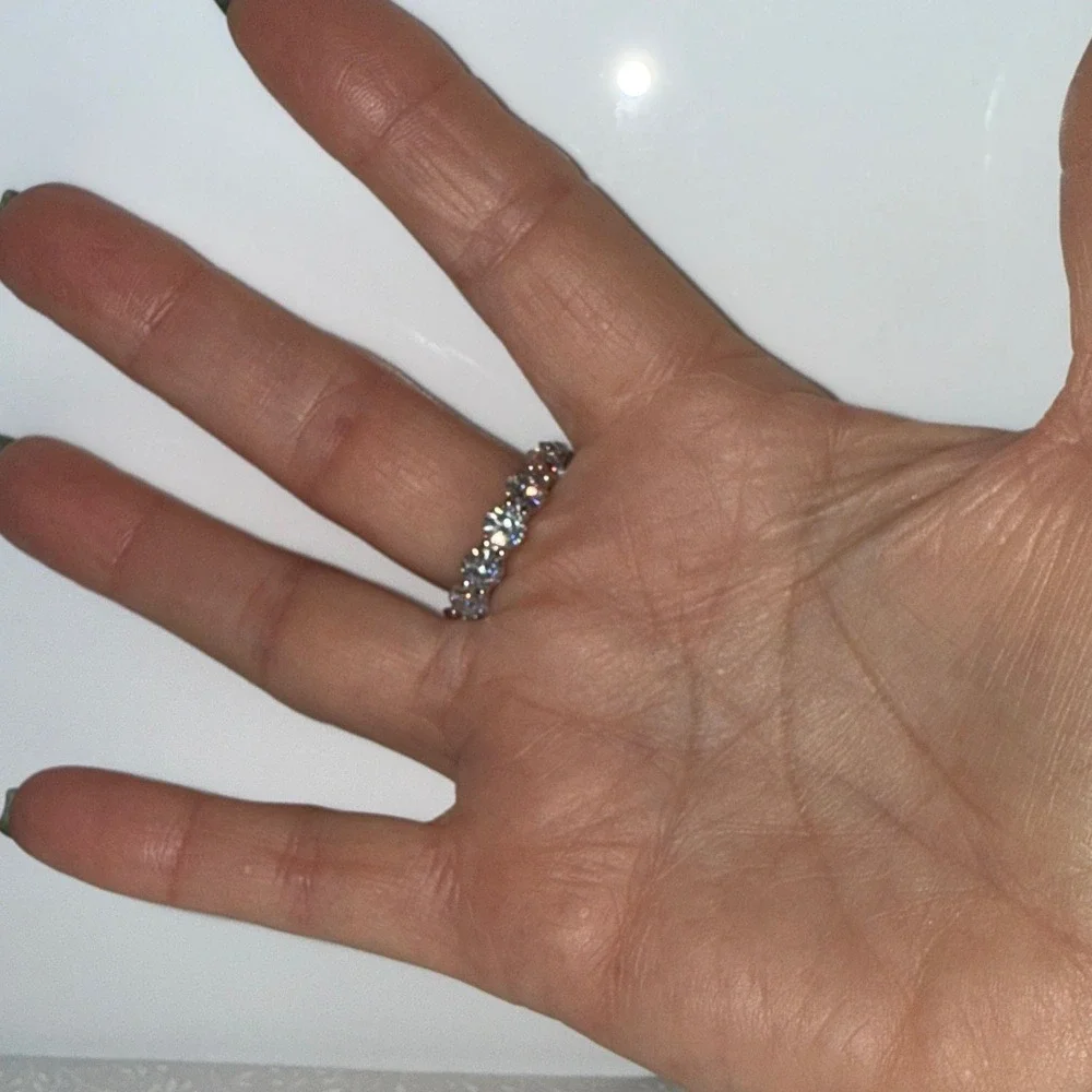 Elegant‎ Moissanite Silver Ring