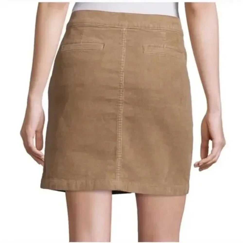 Tory Burch Lucitano Corduroy Button-Down Mini Skirt Size 8