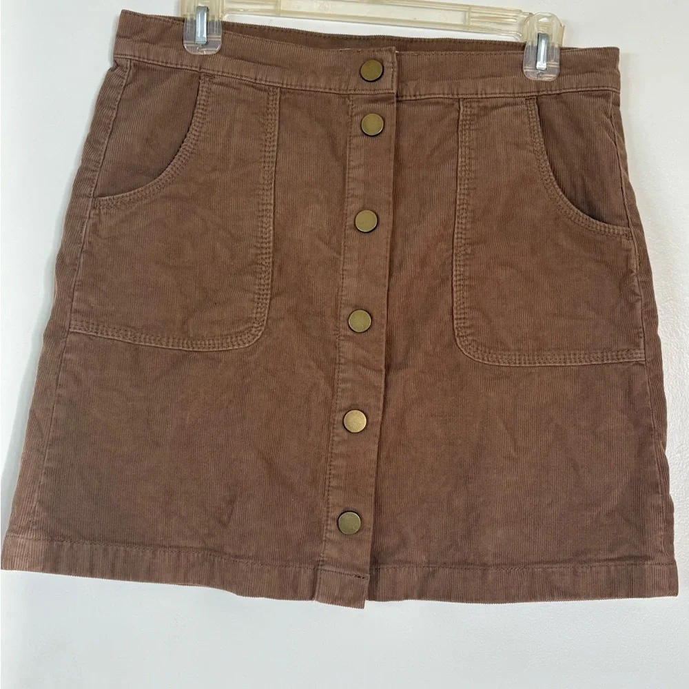 Tory Burch Lucitano Corduroy Button-Down Mini Skirt Size 8