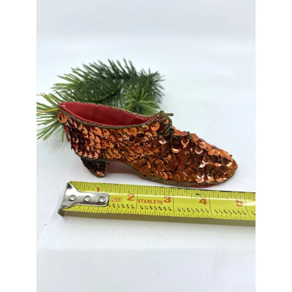 By Ruby Red Sequined Wizard Of Oz Shoe Ornament