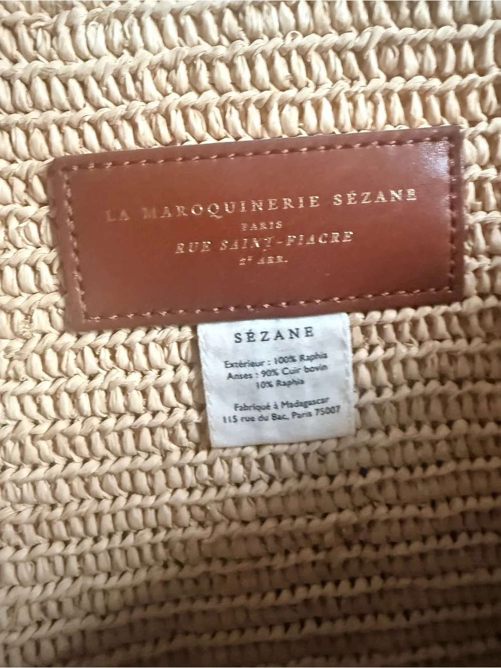 Sezane paloma raphia