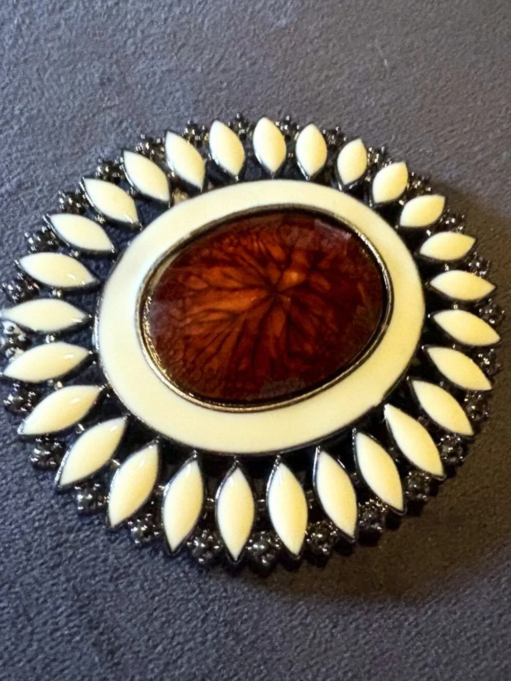 Vintage faceted brooch