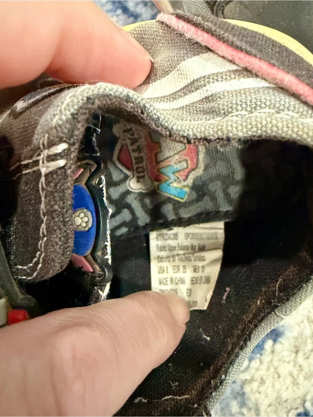 Paw Patrol toe strap