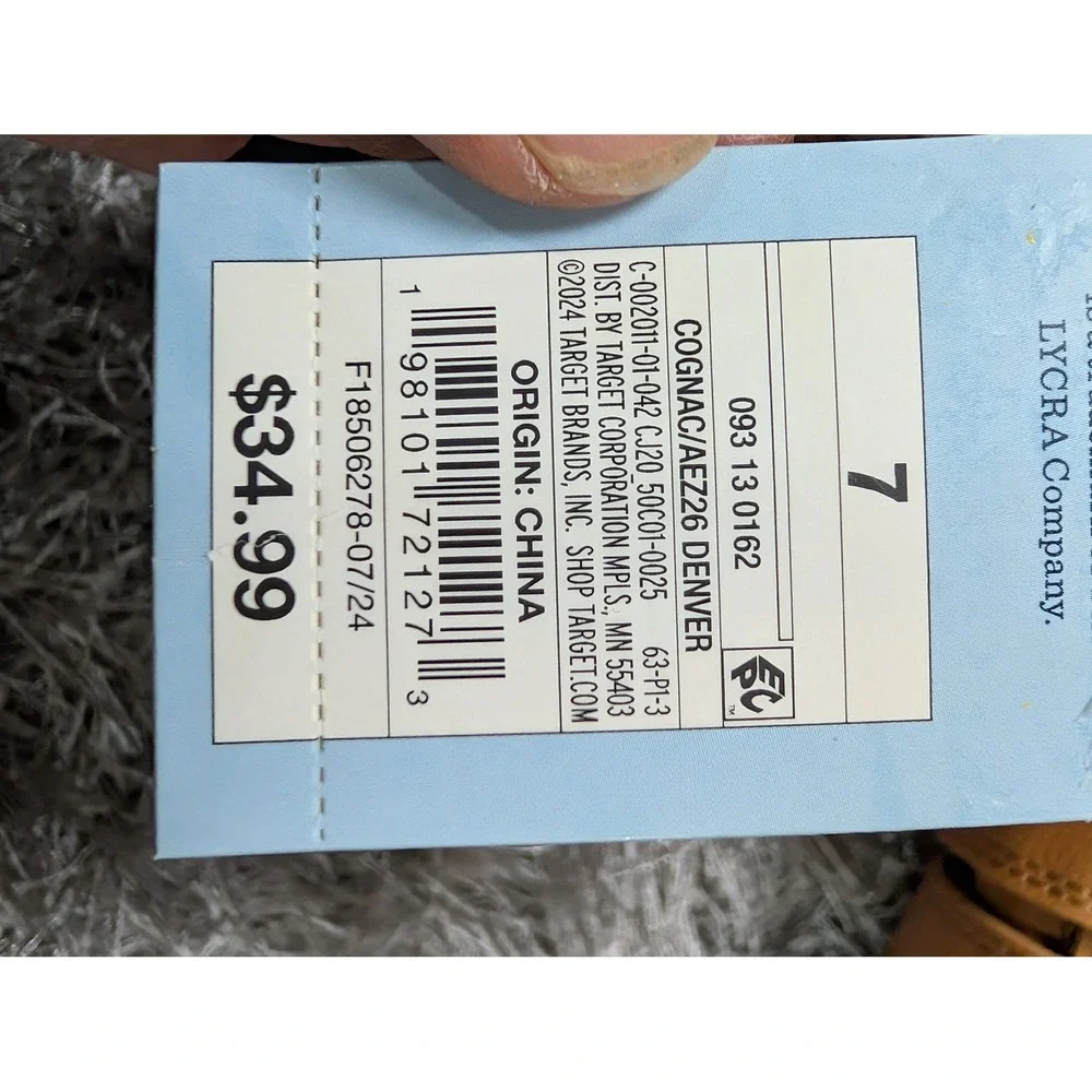 Cat & Jack Toddler Denver‎ Winter Boots Cognac Brown Black Size 7 NEW