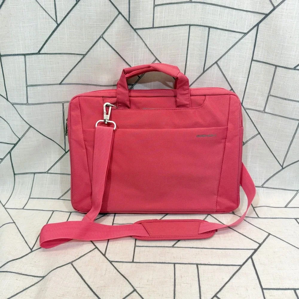 Brinch Laptop Bag 15.6 Inch Pink Messenger Shoulder Briefcase Case‎ Sleeve