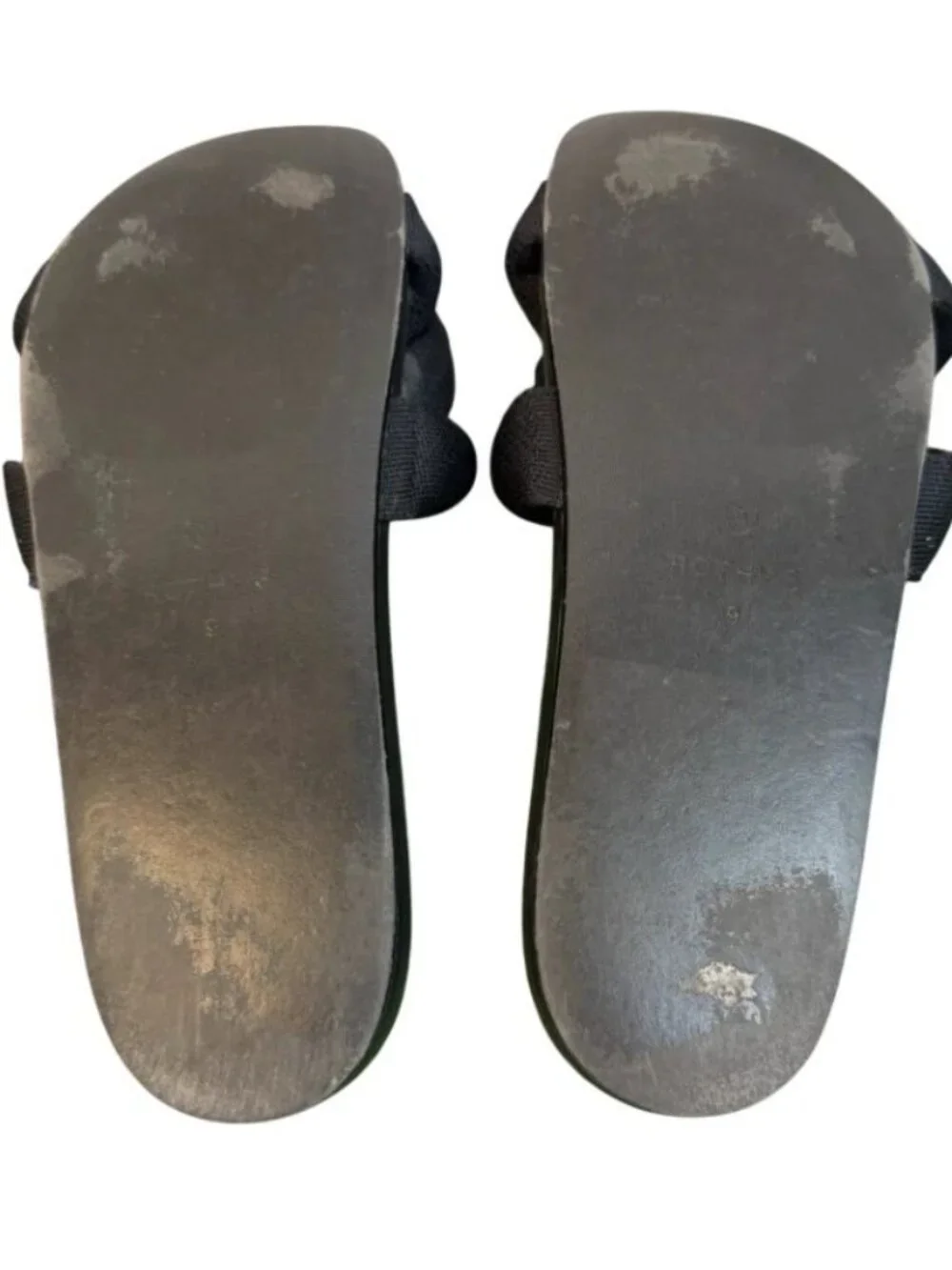 Rothy's The Bubble Slides Sandals Triple Black Womens Casual Shoes Size 9
