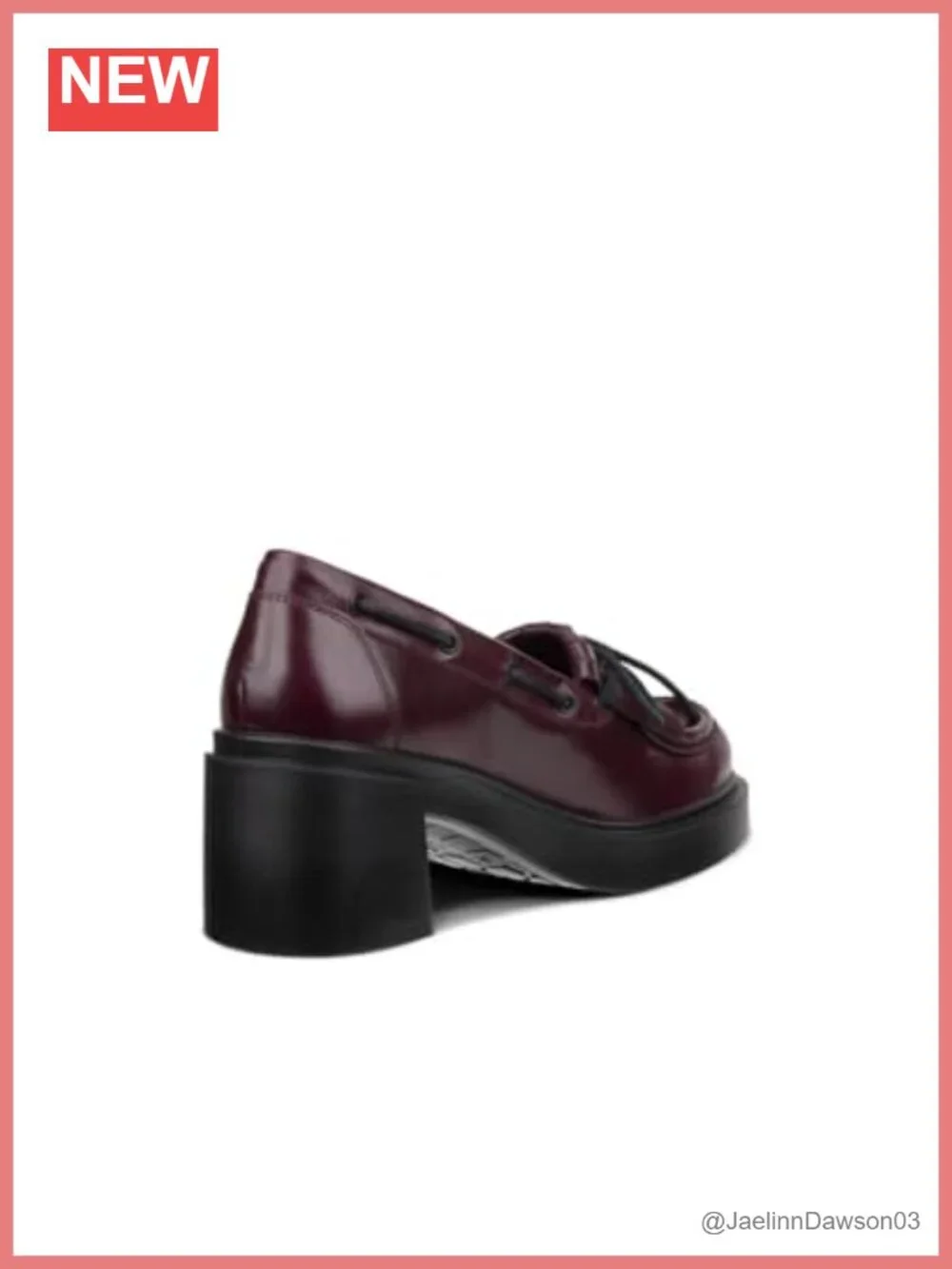 ECCO Seoul 45mm Leather Tassel Loafer Block Heel Slip-On Comfort