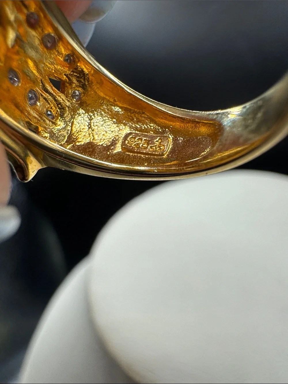 925 Sterling Silver gold overlay