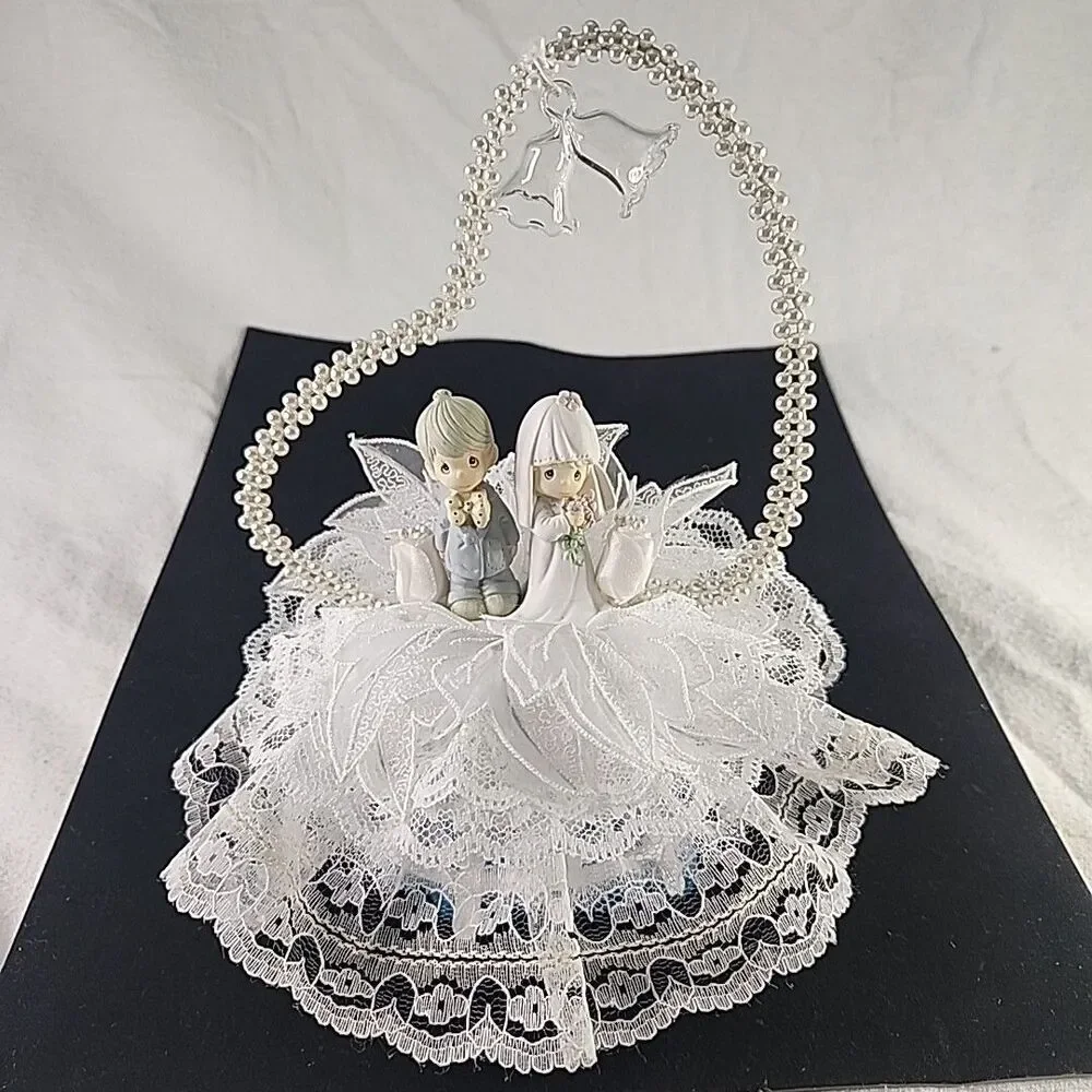 Cake Topper Precious Moments Wedding Anniversary Shower Made In Hong Kong Pearls