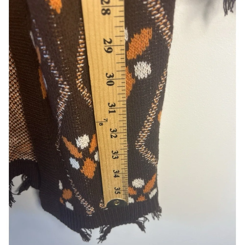 Vtg Retro Hippie Crotchet Cardigan Open Granny Cottagecore Duster Women S