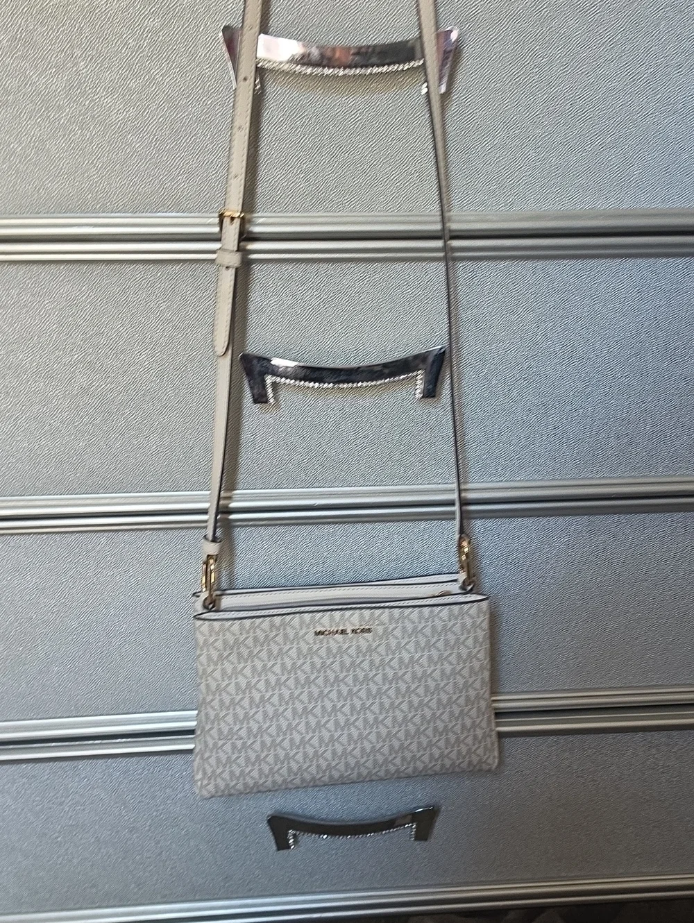 Michael Kors Cream/White Monogram Crossbody Bag
