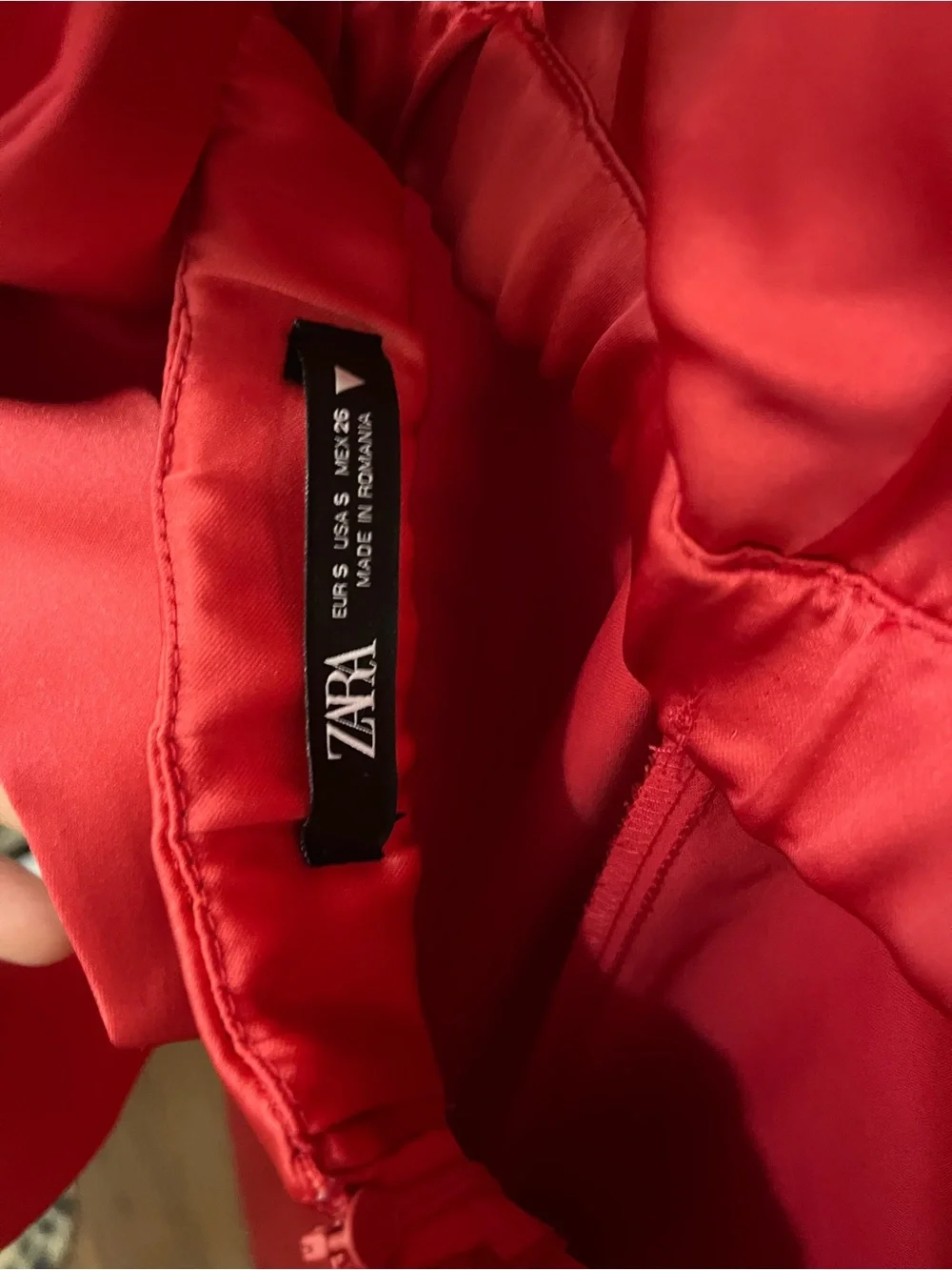 Zara coral satin