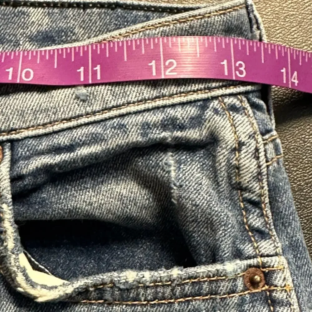 GRLFRND Naomi High Rise Distressed Straight Leg Jeans Light Wash Size 27