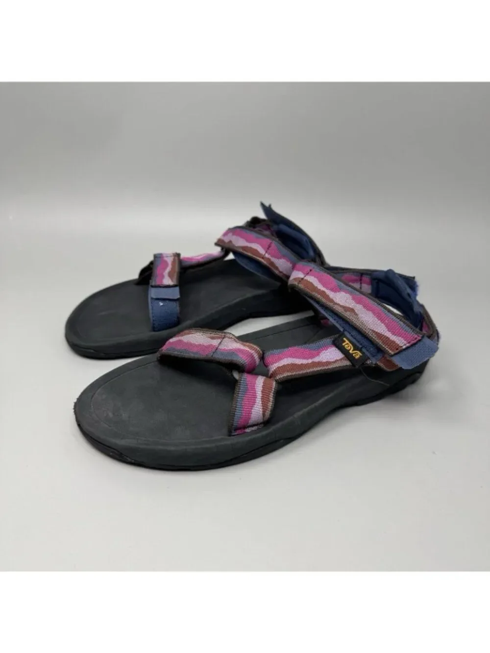 Teva Shoes Girls Size 4 Multi Color Sport Sandals Hook & Loop Hiking 1019390Y