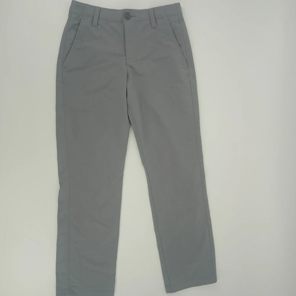 Under Armour Boys Gray Loose Golf Pants Performance Trousers 1290353 Size 10