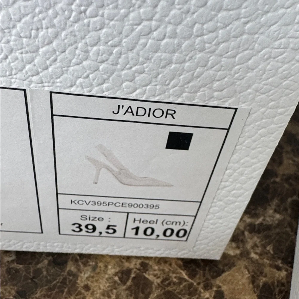 Dior j’adior christian Dior black plumetis mesh pump classic logo strap sz 39.5