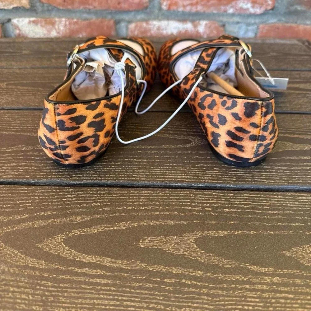 A New Day Women's Leopard Print Tasmin  Mary Jane Flats
