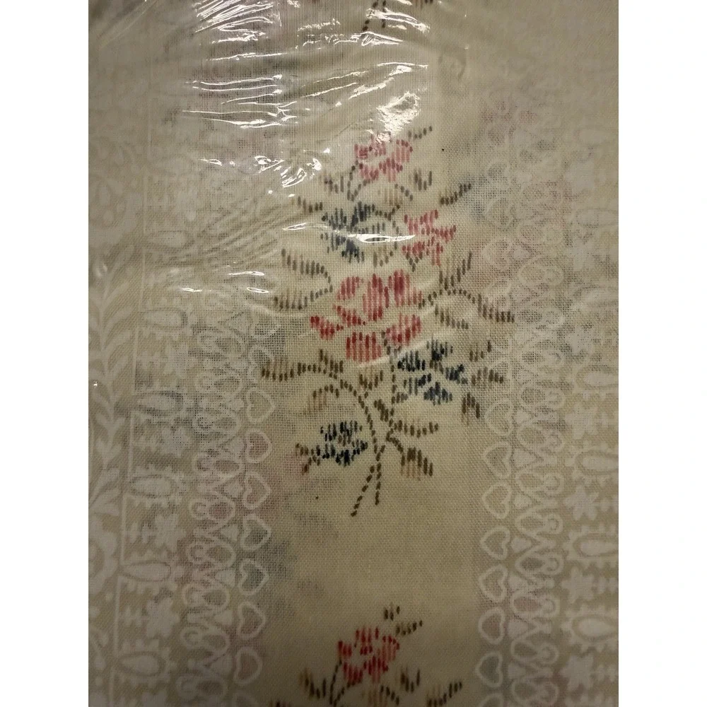 Vintage Thomaston Floral Pastel 4Pc Set Double No Iron USA Cottage core New