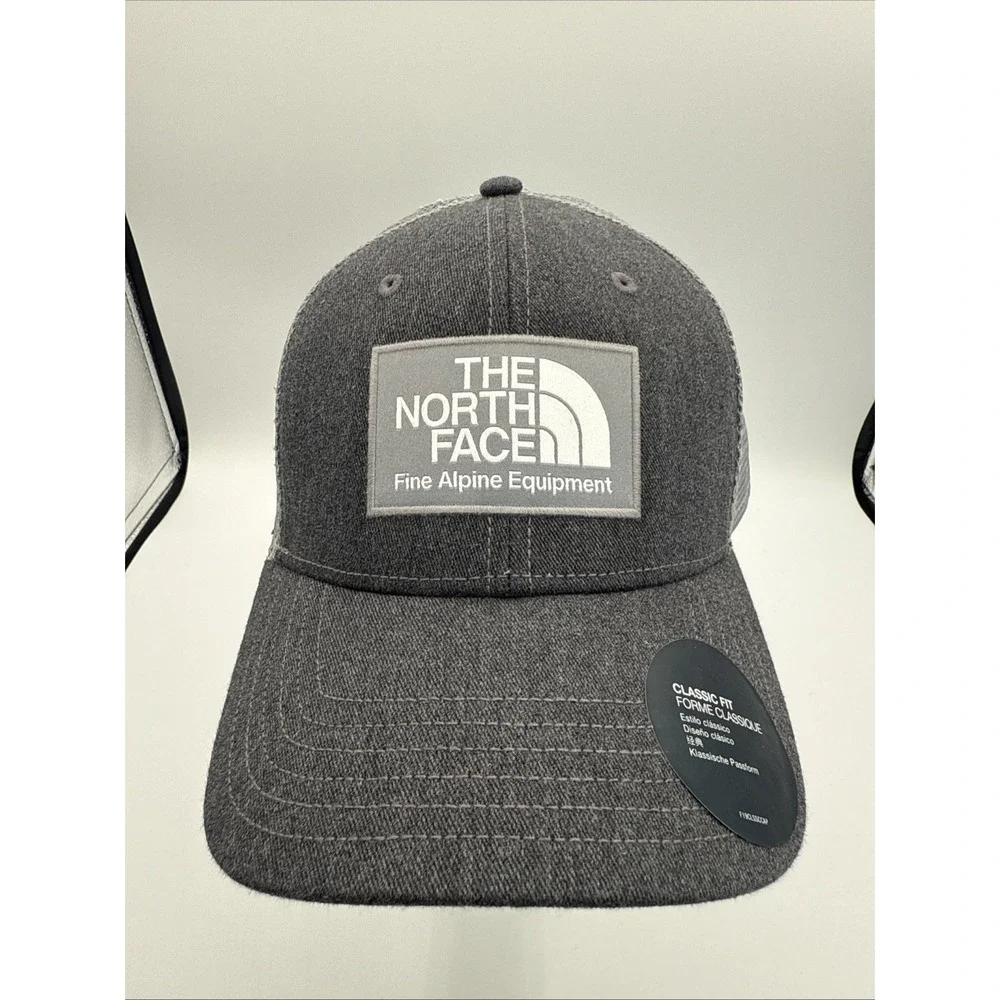 The NORTH FACE Fine Alpine‎ Equipment Gray Mudder Trucker Cap Hat Snap Back