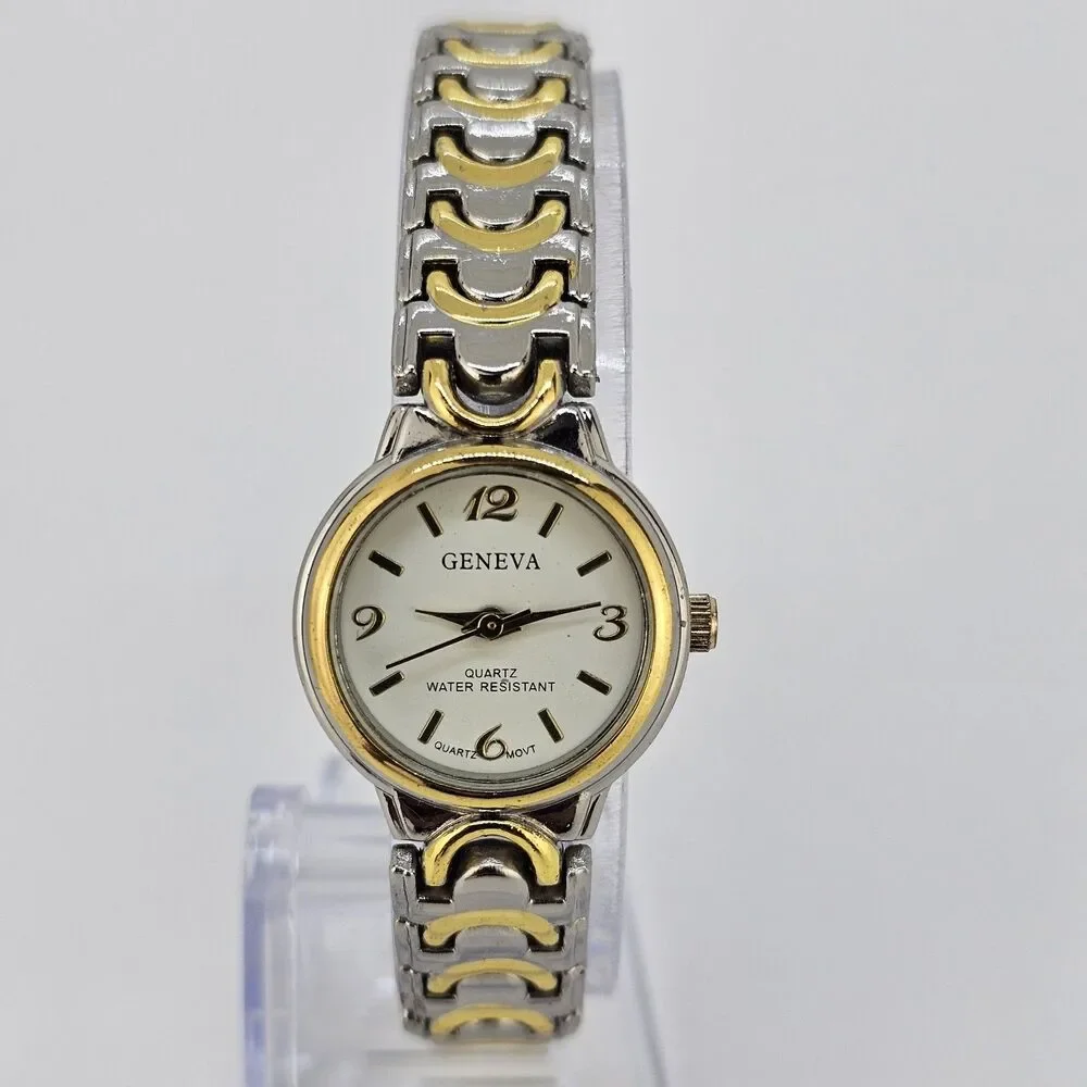 Women's Watch 24MM White Dial Two Tone Bracelet‎ Band 6.5