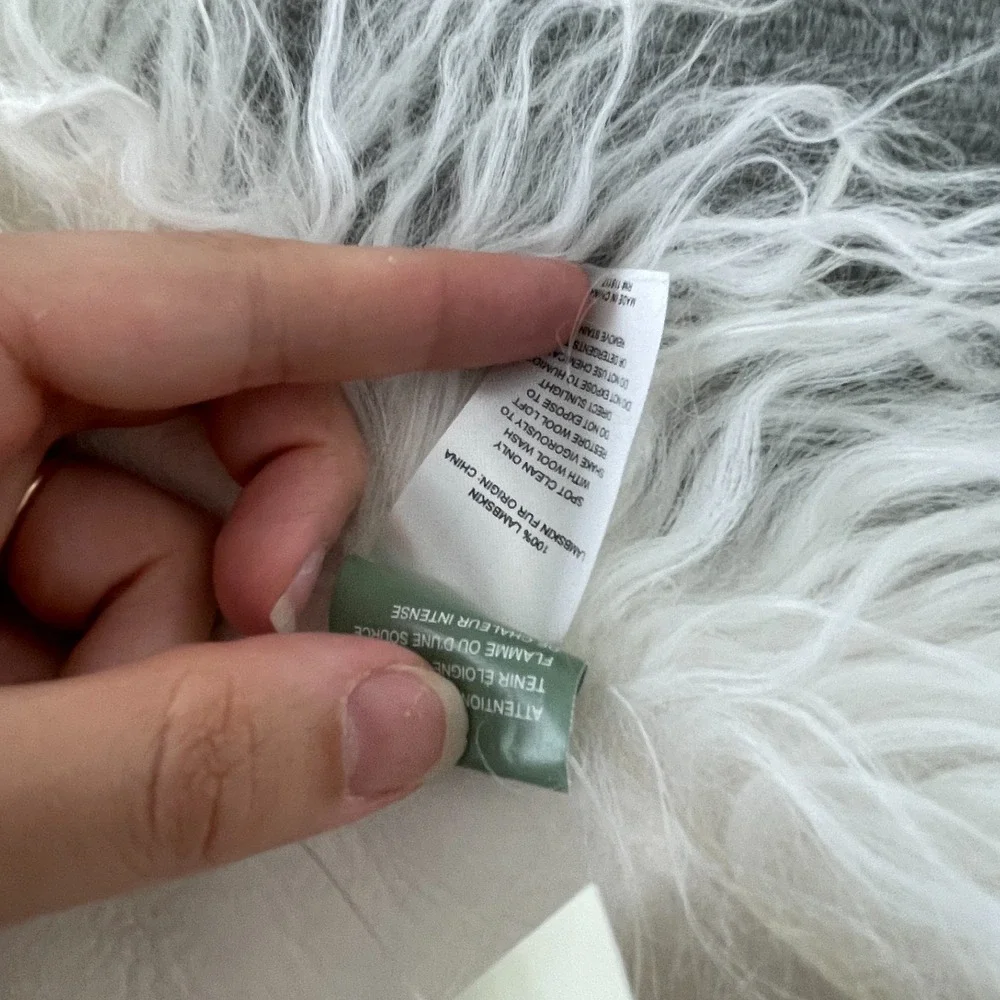 Overland Sheepskin Tibetan‎ Lamb Single Pelt Ivory