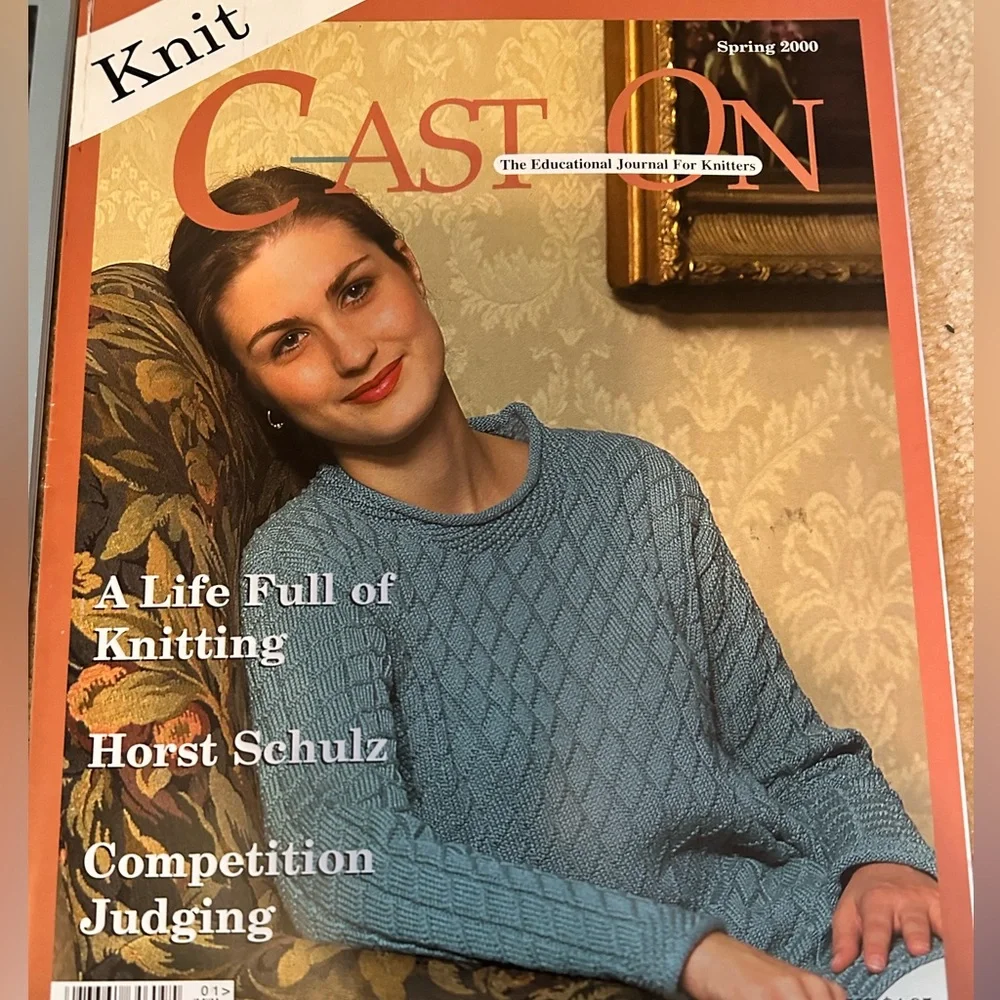 Cast On knitting and crochet magazines 2000 lot of 4