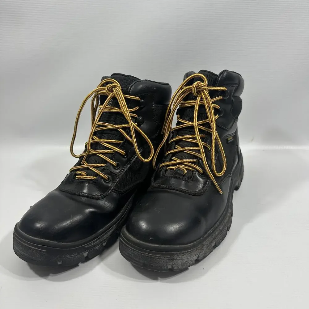 Skechers Tactical RelaxedFit Boots Mens Size 7 Black Leather Waterproof Work