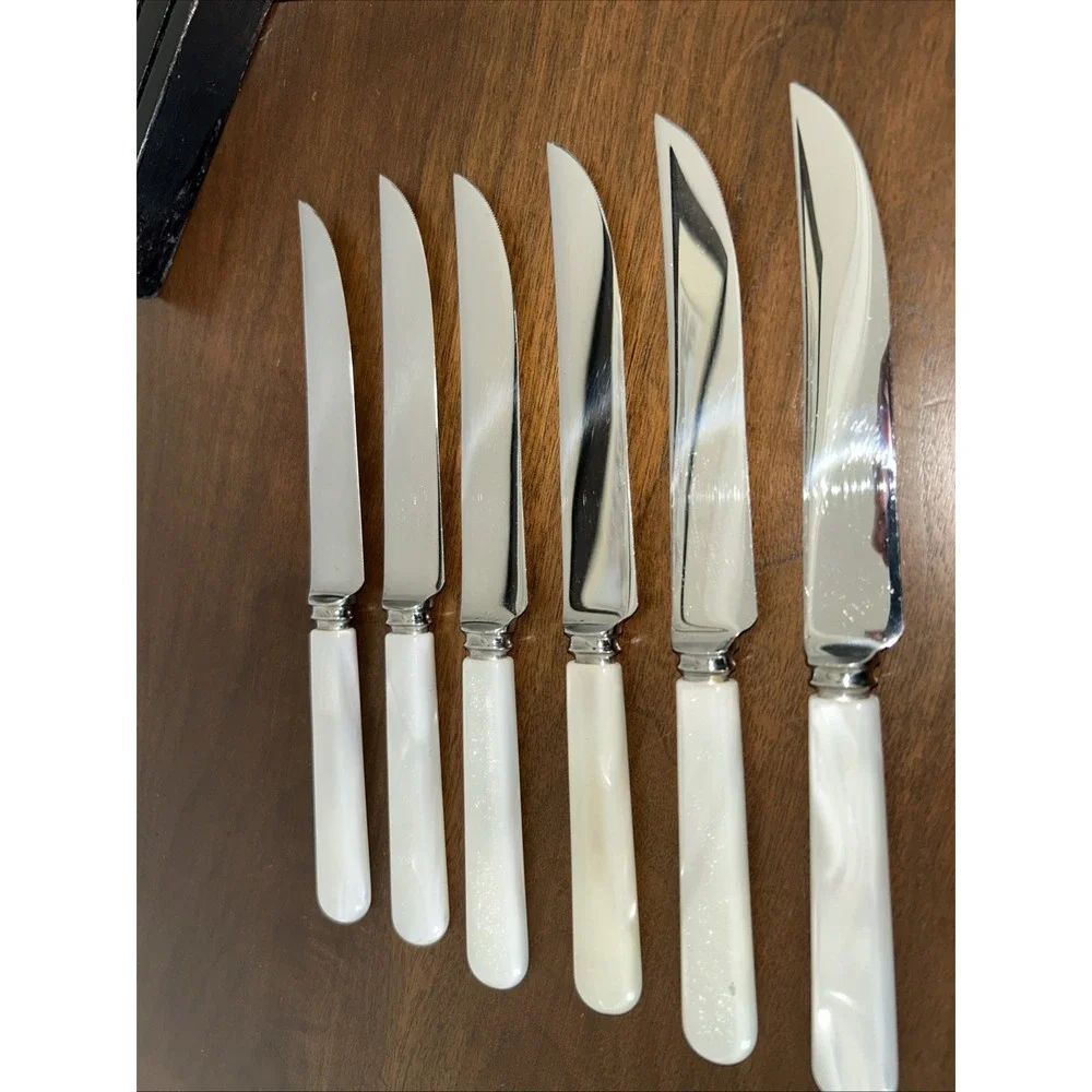 Sheffield Stainless Butter Knives In‎ Box Set Of 6 Vintage