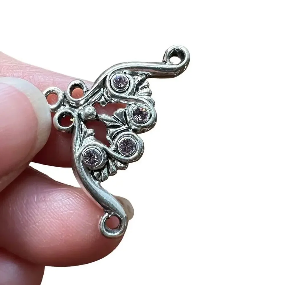 Jewelry Making Lot Square Metal Rhinestone Crystal Embellishment Earring Finding