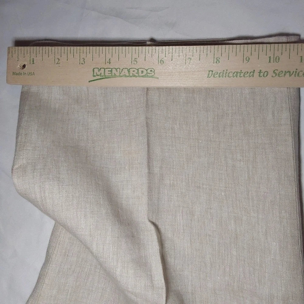 Joseph Abboud Men's 45 x 30 100% Linen Straight‎ Leg Beige Tan Dress Pants