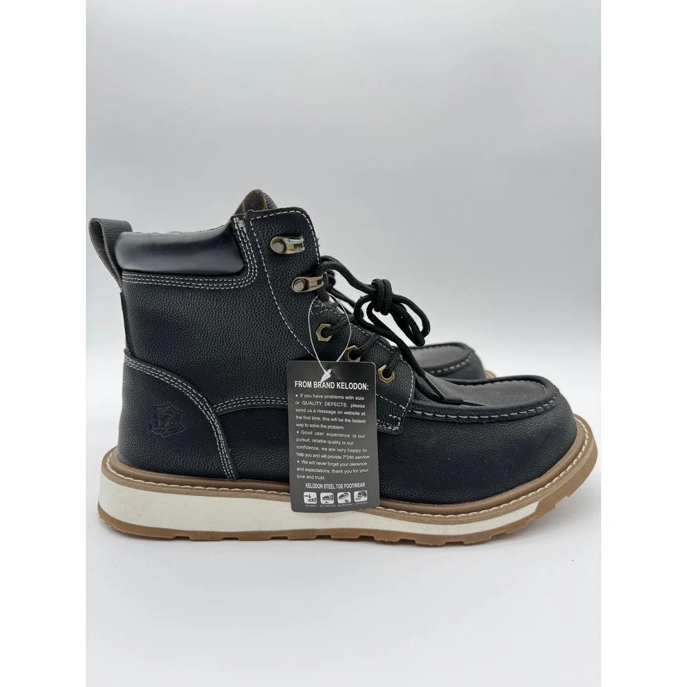 Waterproof Work Boots Black Mens‎ 14 Steel Toe Kelodon