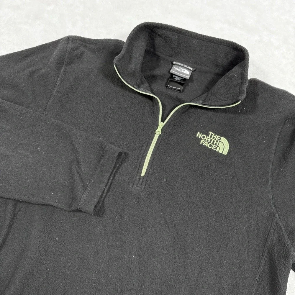 The‎ North Face Mens Fleece 1/4 Zip Pullover Black Medium Jordan