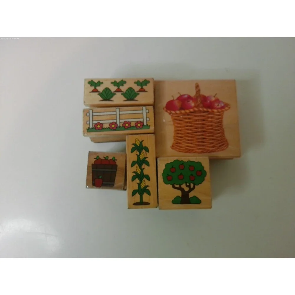 Lot of 6Wooden Stamps