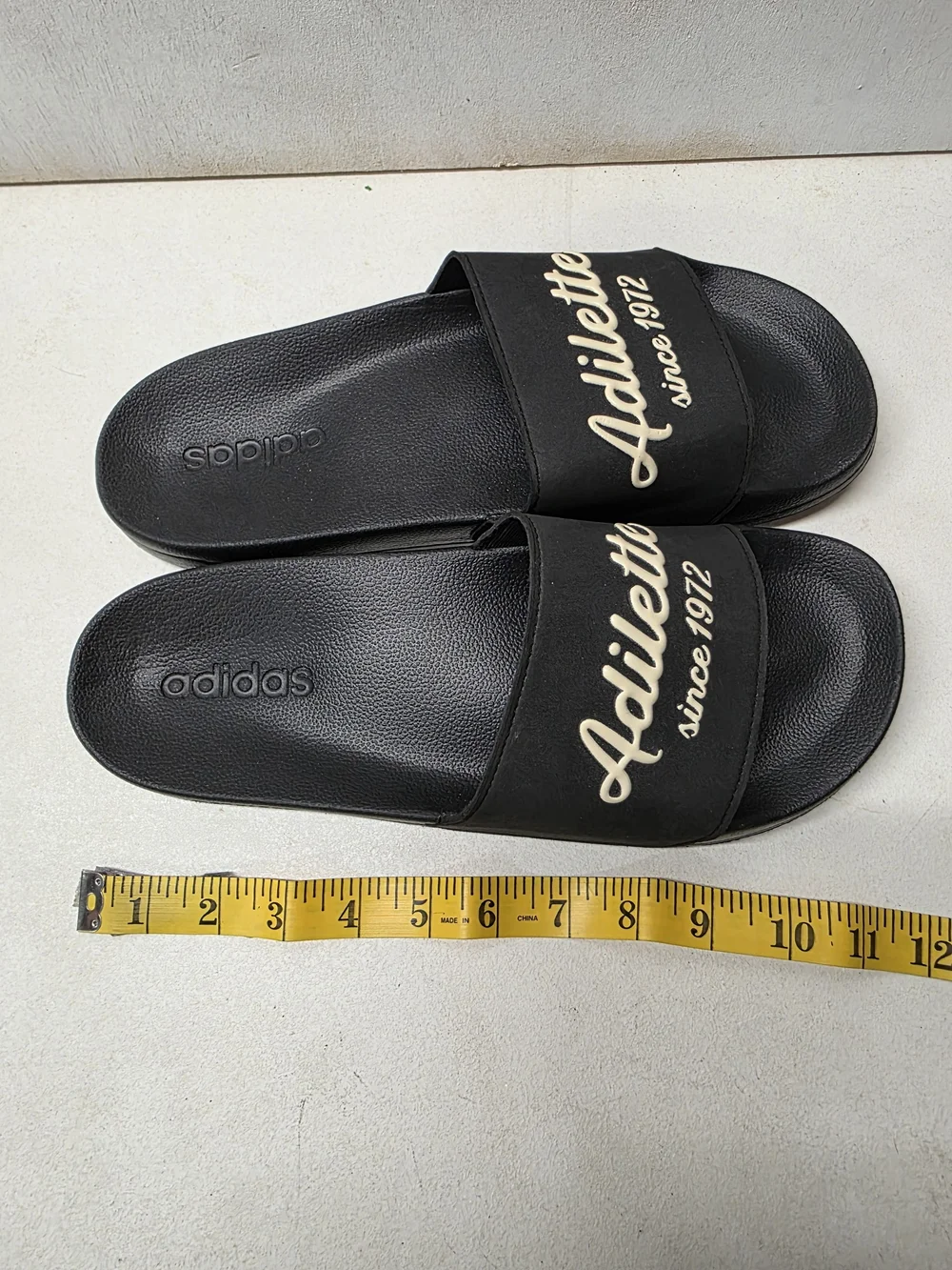 adidas Adilette Shower Slides Mens US 10 Black Since 1972 Cloudfoam GW8747