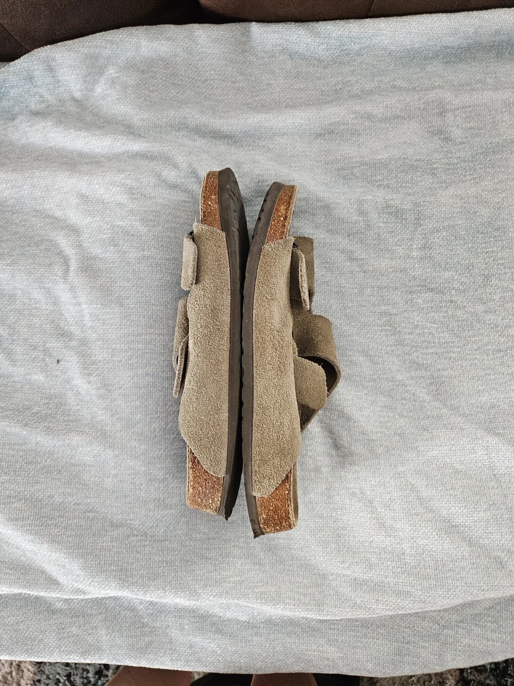 Berkinstock's Arizona Suede Sandals in Tan