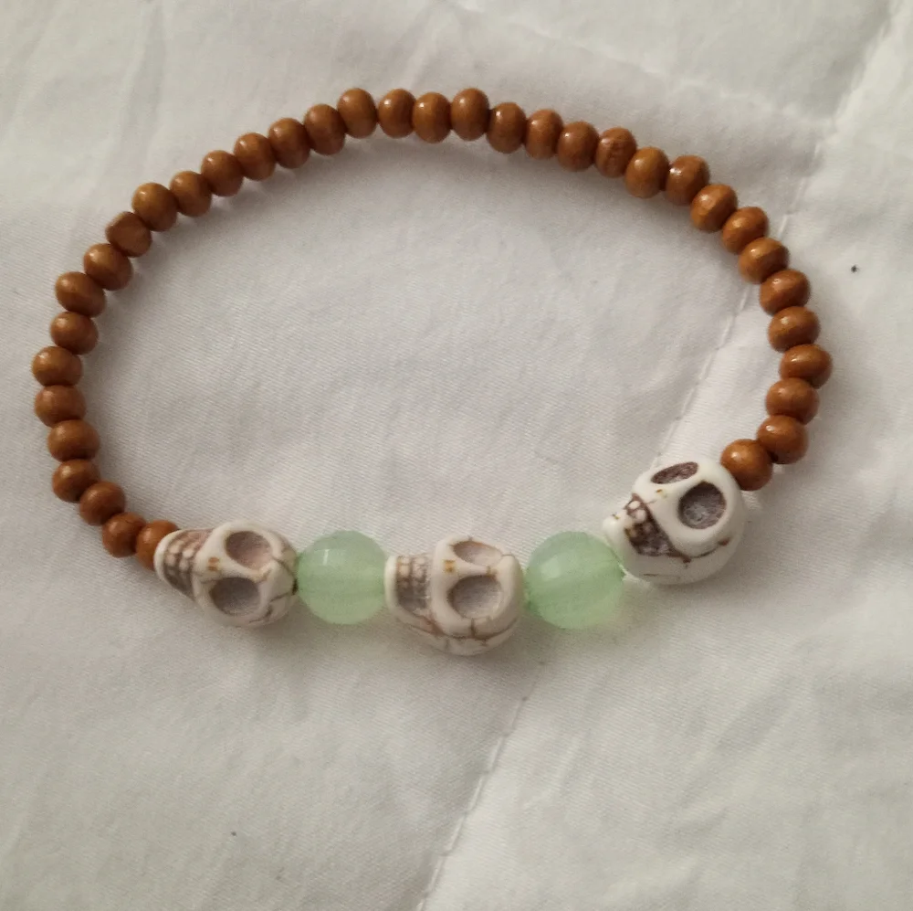 New Skull Gothic aromatherapy essential oils diffuser bracelet hand crafted