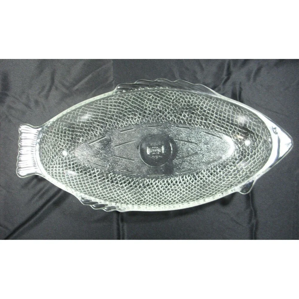 Vintage Glasbake Clear Glass Fish Baking Serving Dish 18