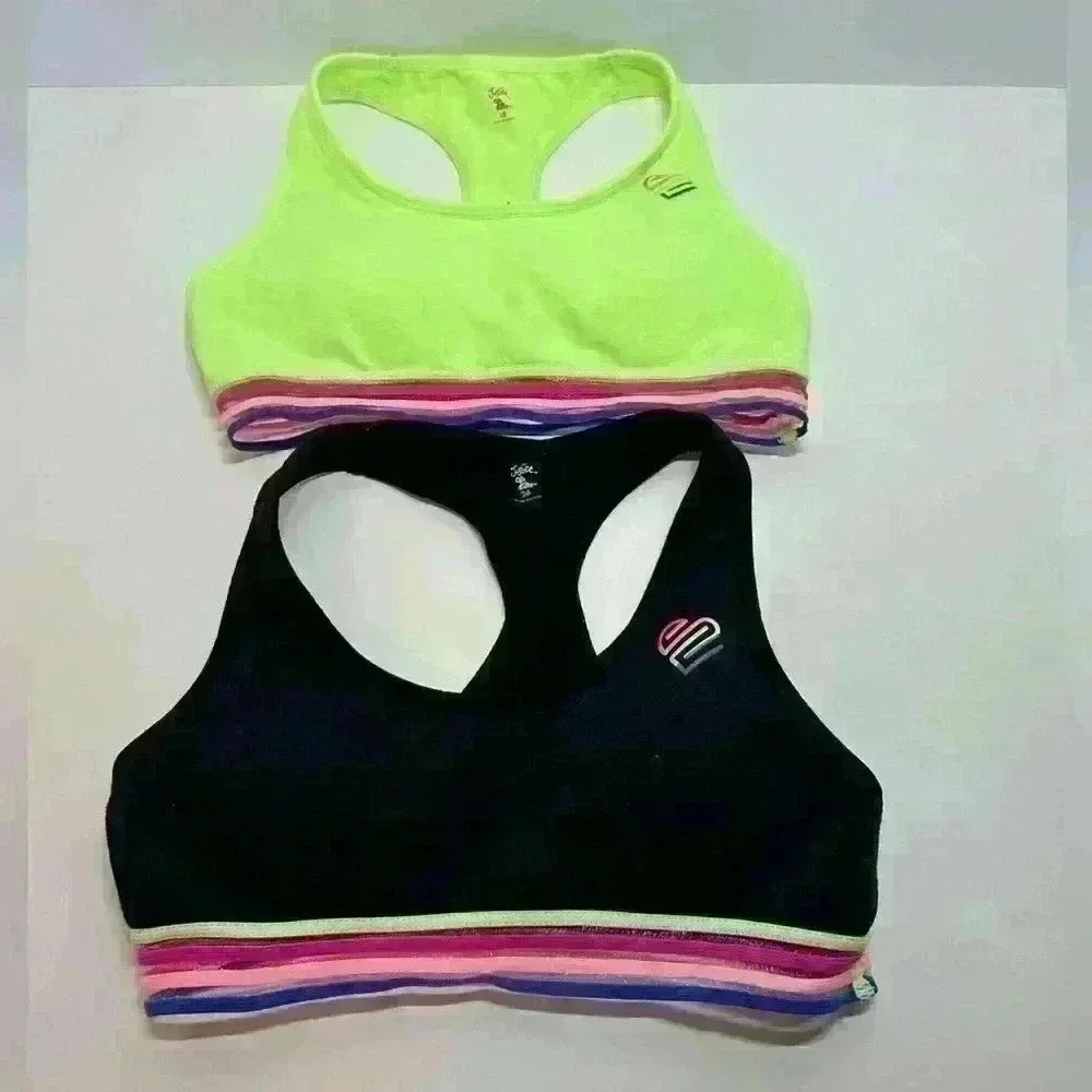 Justice Oh So‎ Soft Girls Sports Bra, 2-Pack, Sizes 28, Removable Padding