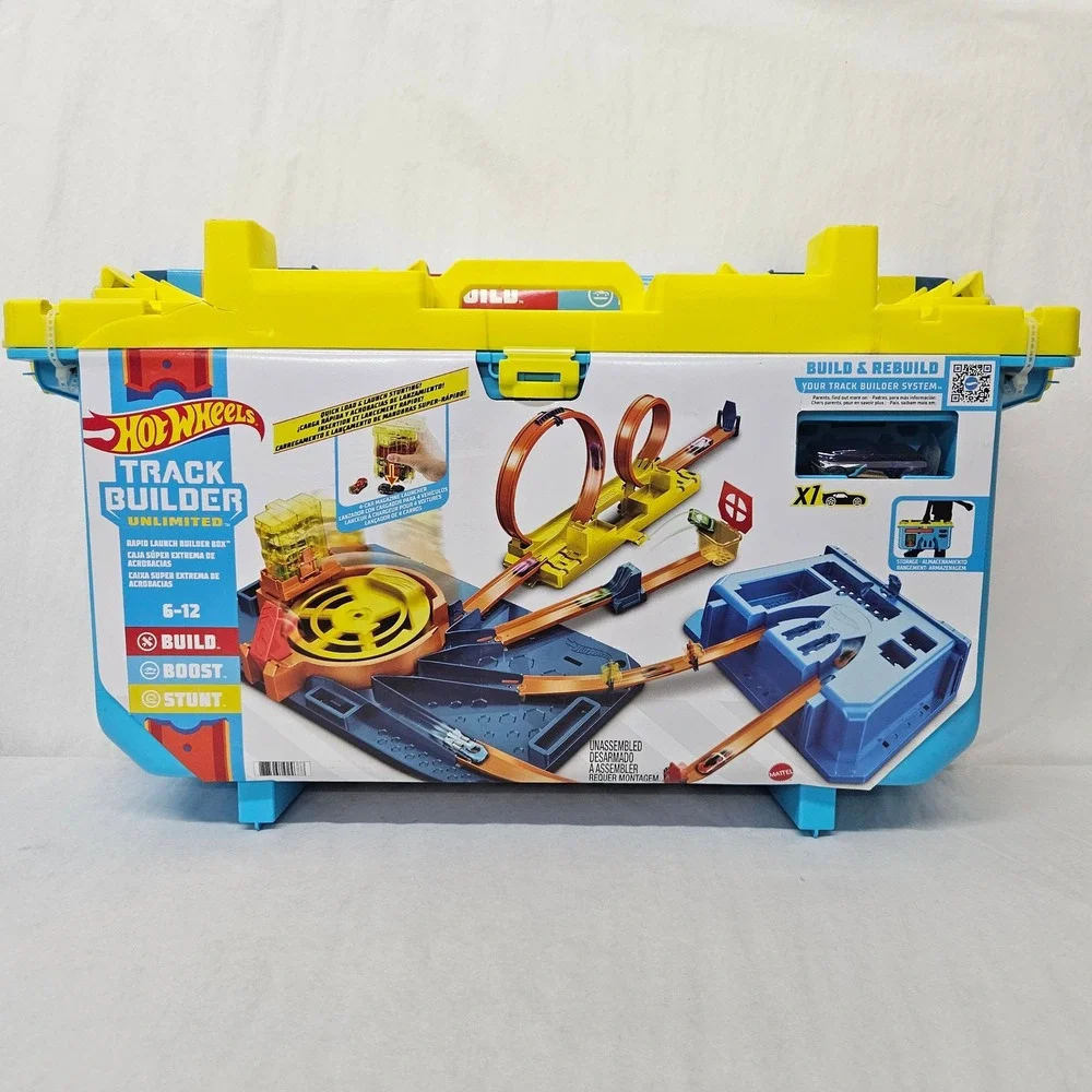 Hot Wheels Track Builder Unlimited Rapid Launch Builder GVG11‎ New Cracked Lid