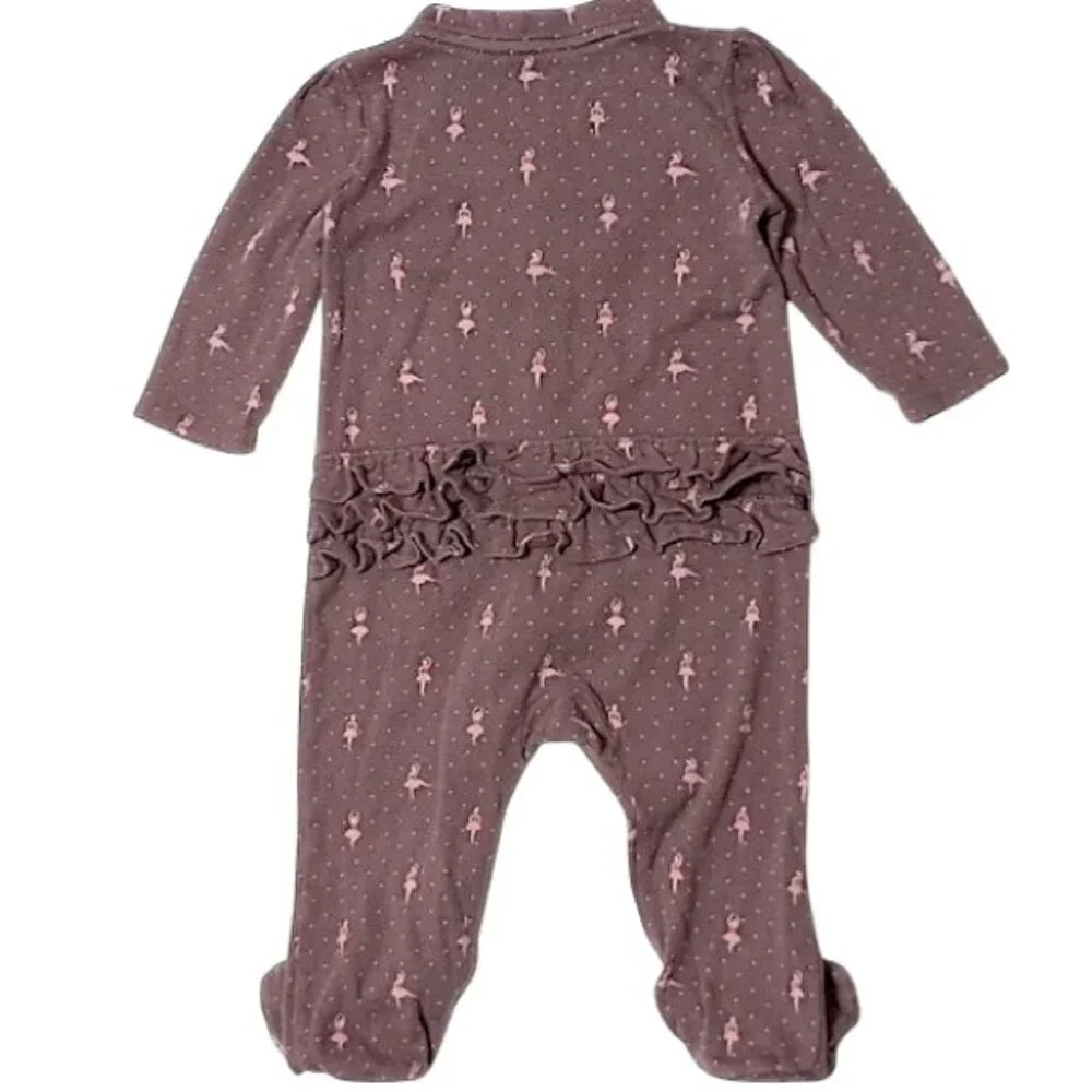 Baby Gap 6-12m Cotton One Piece Footed Ballerina Pajamas Ruffled Bum