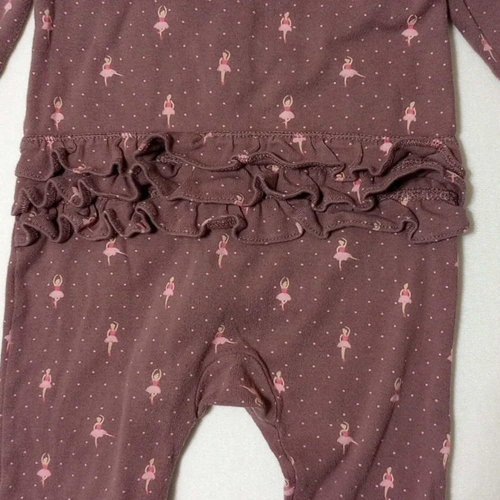 Baby Gap 6-12m Cotton One Piece Footed Ballerina Pajamas Ruffled Bum